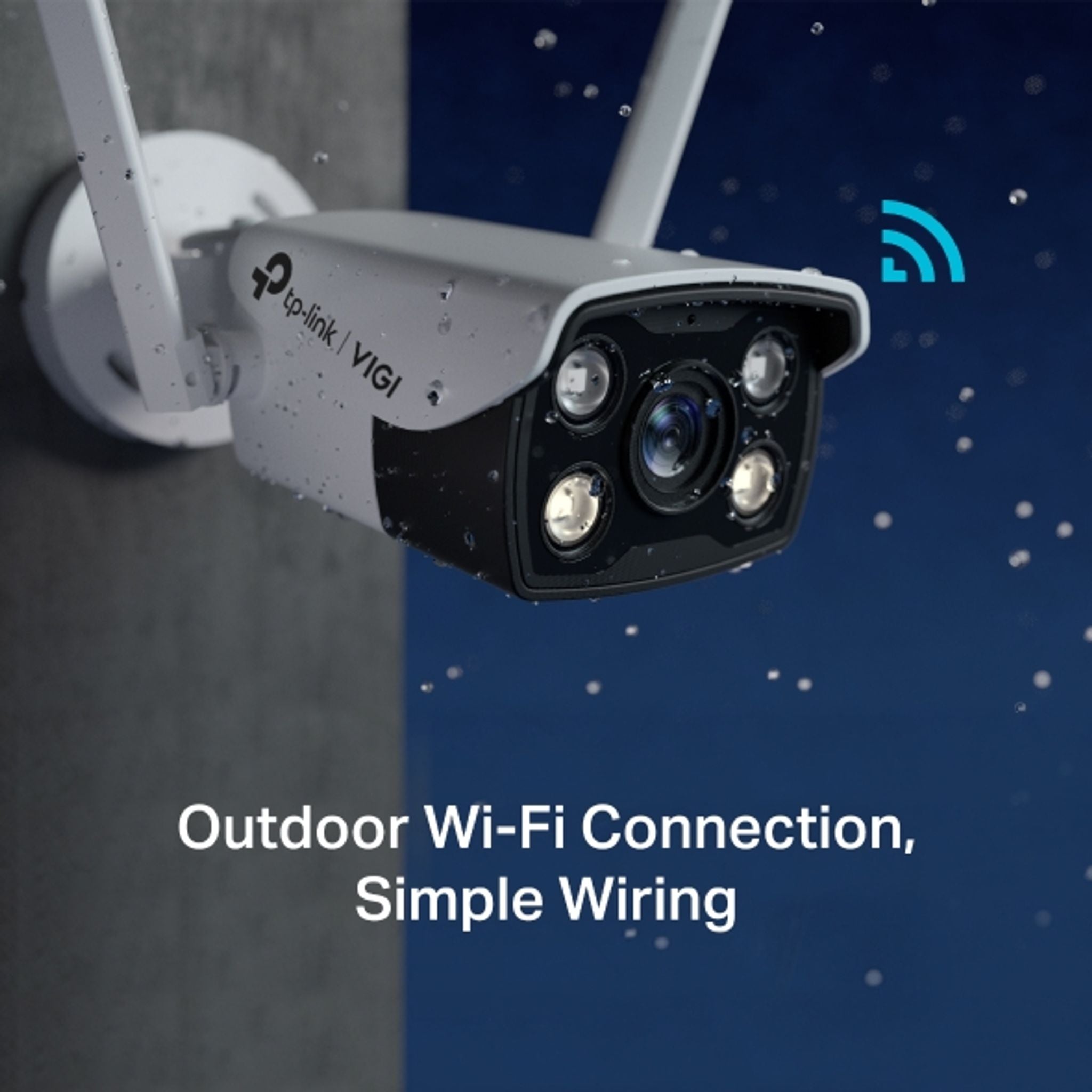 TP-Link VIGI C340-W 4MP 4mm Lens Outdoor Full-Color Wi-Fi Bullet Camera Smart Detection tl:b23f5b61