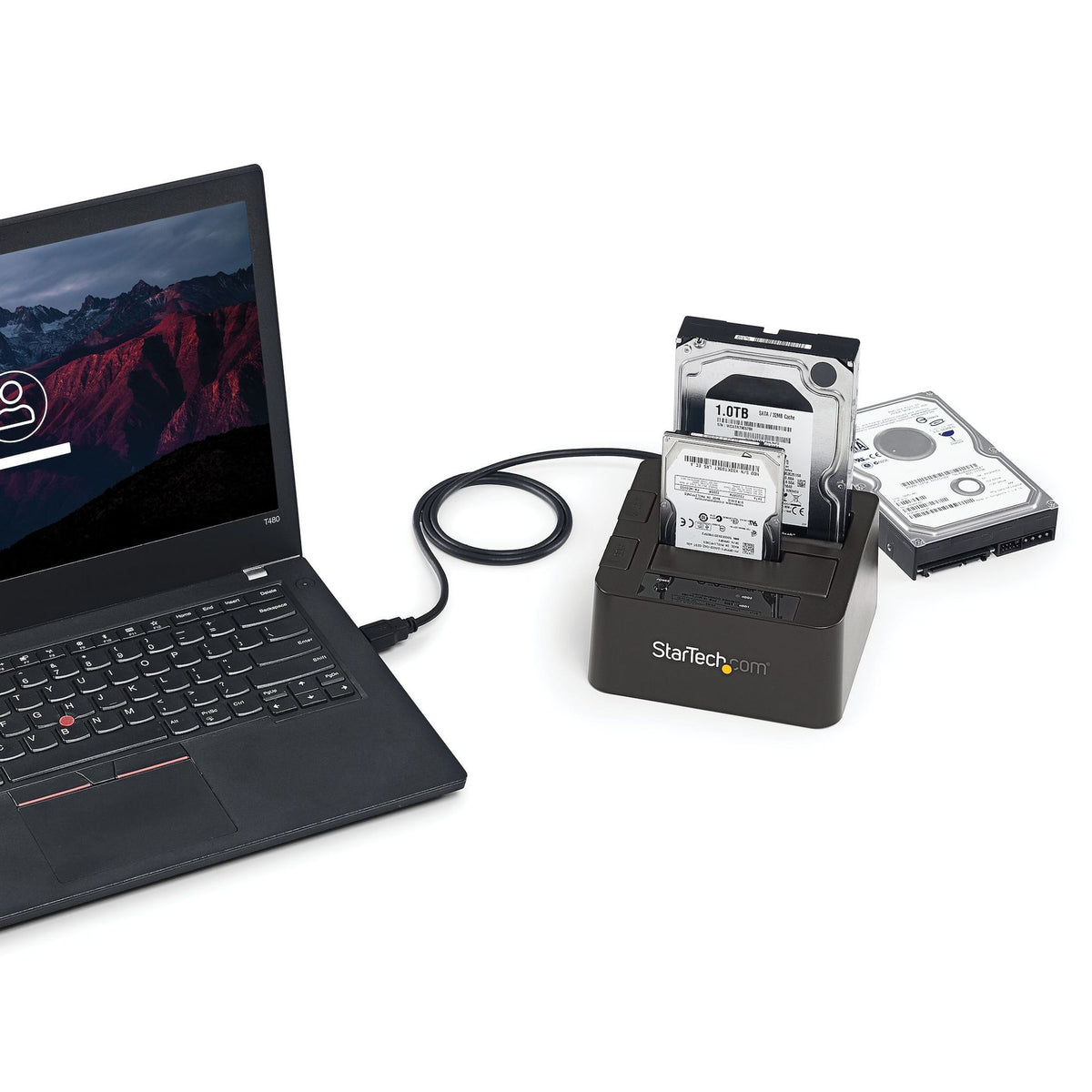 StarTech.com Dual-Bay USB 10Gbps SATA Hard Drive Dock 2.5/3.5" SSD/HDD