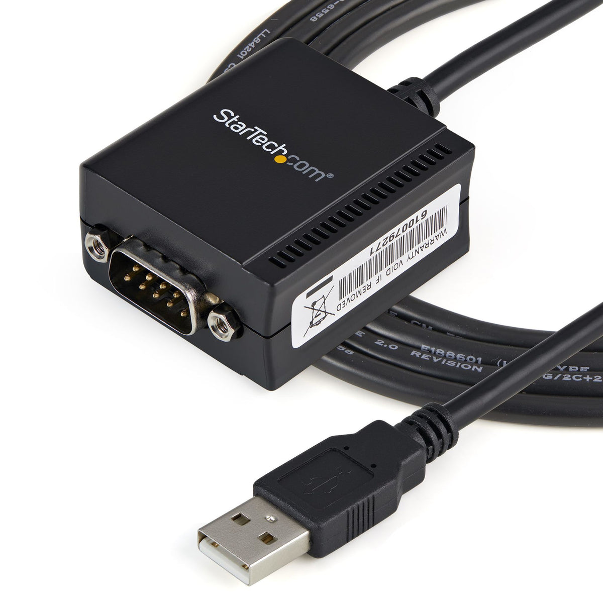 StarTech 1.8m 1-Port USB to Serial RS232 Adapter Cable COM Retention