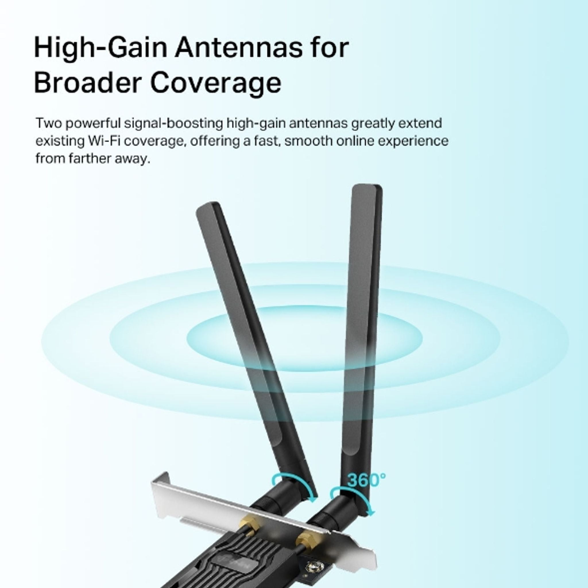 TP-Link Archer TX20E AX1800 Wi-Fi 6 Bluetooth 5.2 PCIe Adapter 1201Mbps 5GHz 574Mbps 2.4GHz tl:aa957253