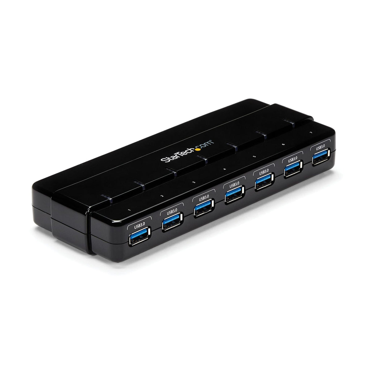 StarTech 7-Port USB 3.0 Hub 5Gbps Desktop with Power Adapter Black