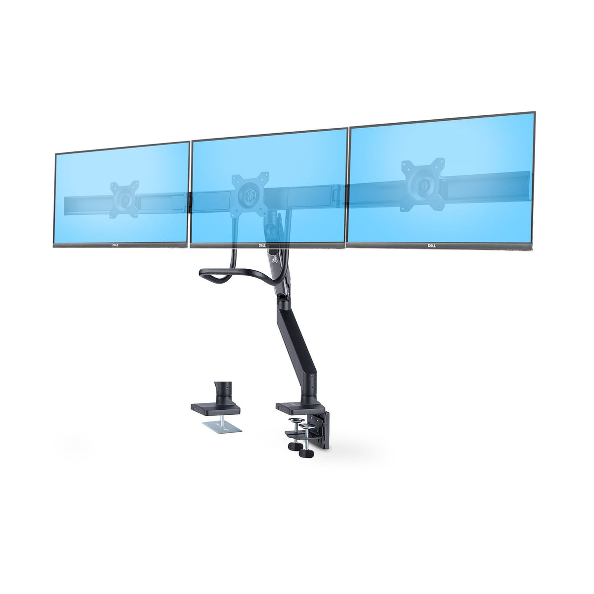 StarTech.com Crossbar Triple Monitor Desk Mount 27" VESA 75x75/100x100