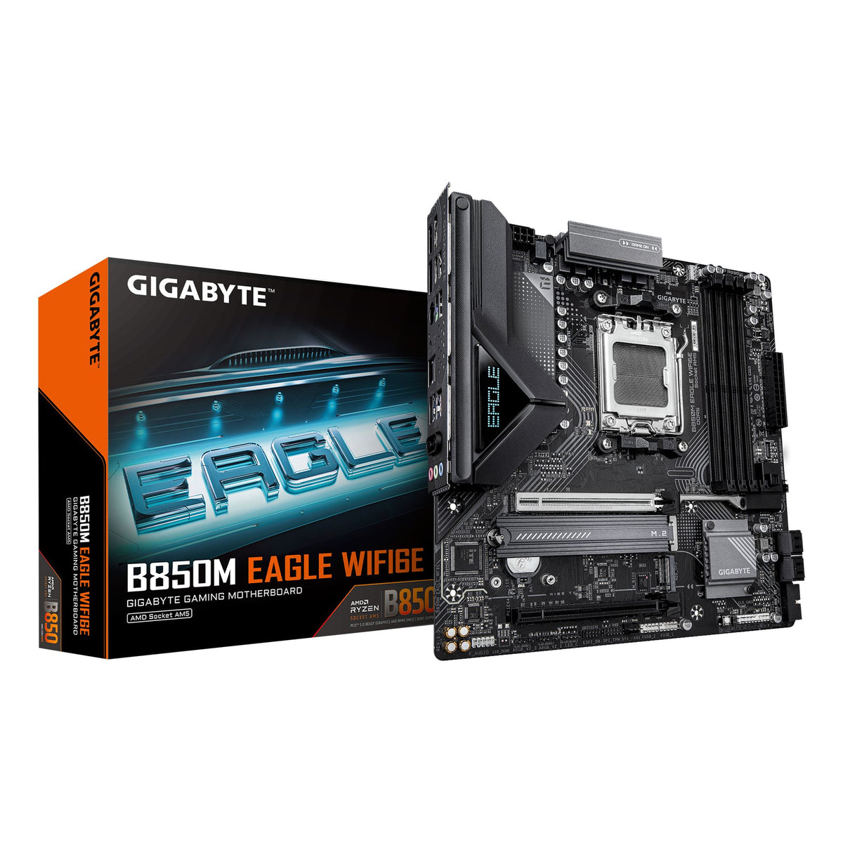 Gigabyte B850M EAGLE WF6E AMD AM5 microATX Motherboard DDR5 256GB 2x M.2 HDMI tl:f0e03303