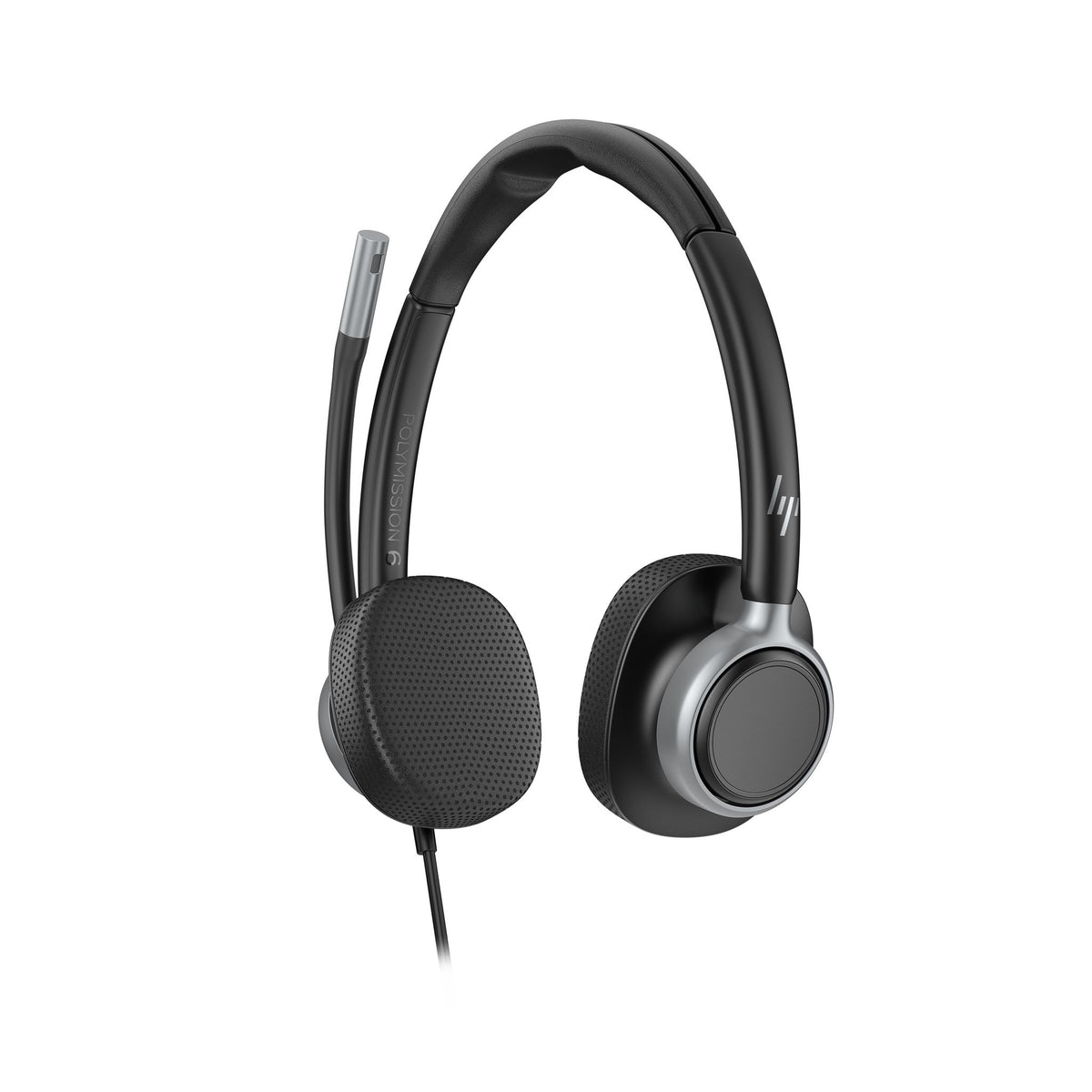 HP Poly Mission 625 AI Noise Reduction UC Certified Headset with Case