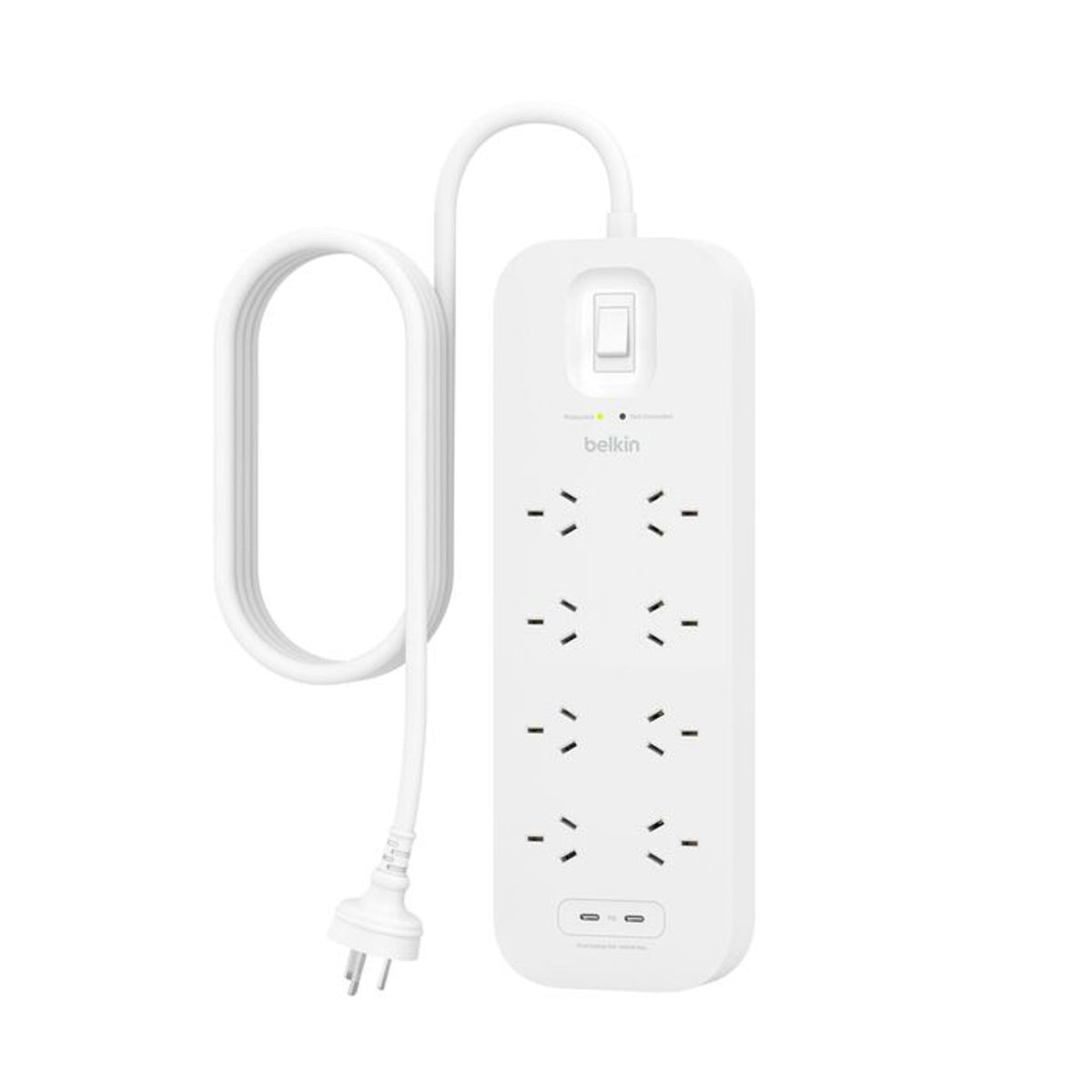Belkin Surge Pro 8-Outlet Surge Protector Dual USB-C 2M Cord 900 Joules tl:6547d2b1