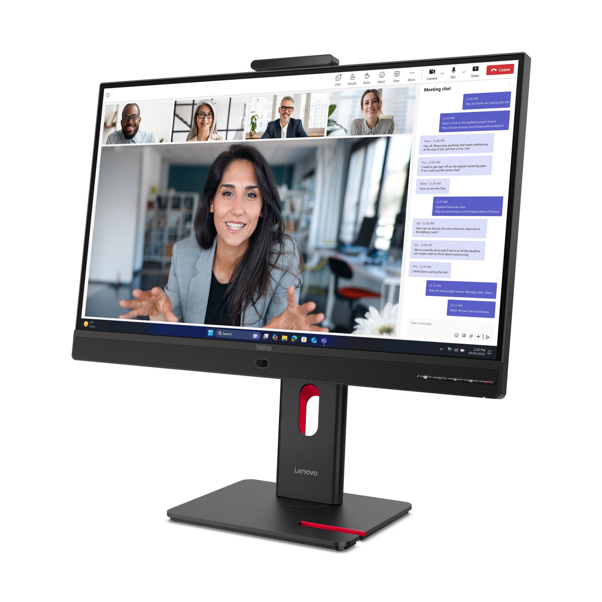 Lenovo ThinkVision T24-4V 23.8" FHD IPS Monitor HDMI DP VGA Adjustable Stand