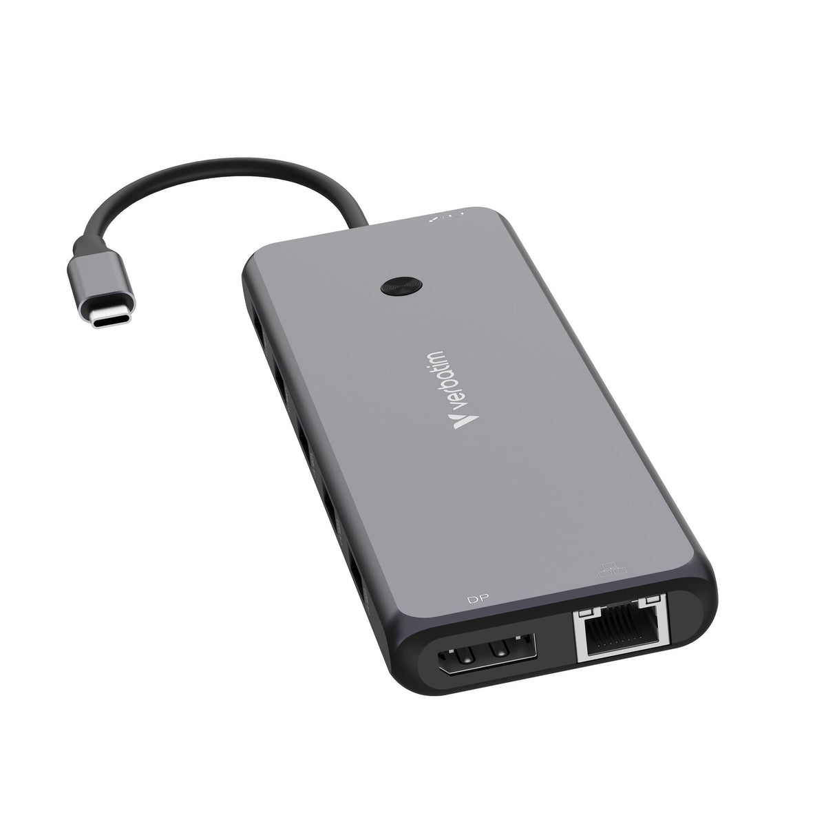 Verbatim USB-C Docking Station 8 Ports 3 Displays 4K HDMI DP RJ45 SD Card Reader