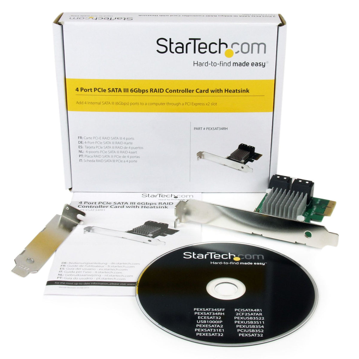 StarTech SATA Controller PCI Express x2 4 Port RAID Internal Card PC Mac Linux