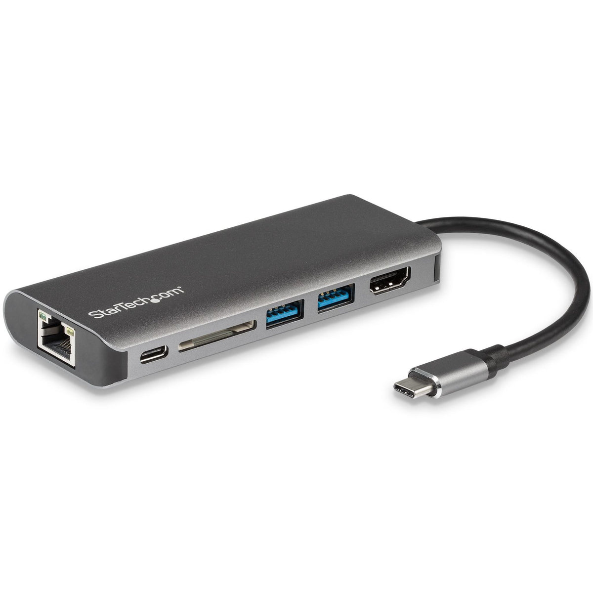 StarTech USB C Multiport Adapter 4K HDMI GbE 2x USB-A SD 100W PD