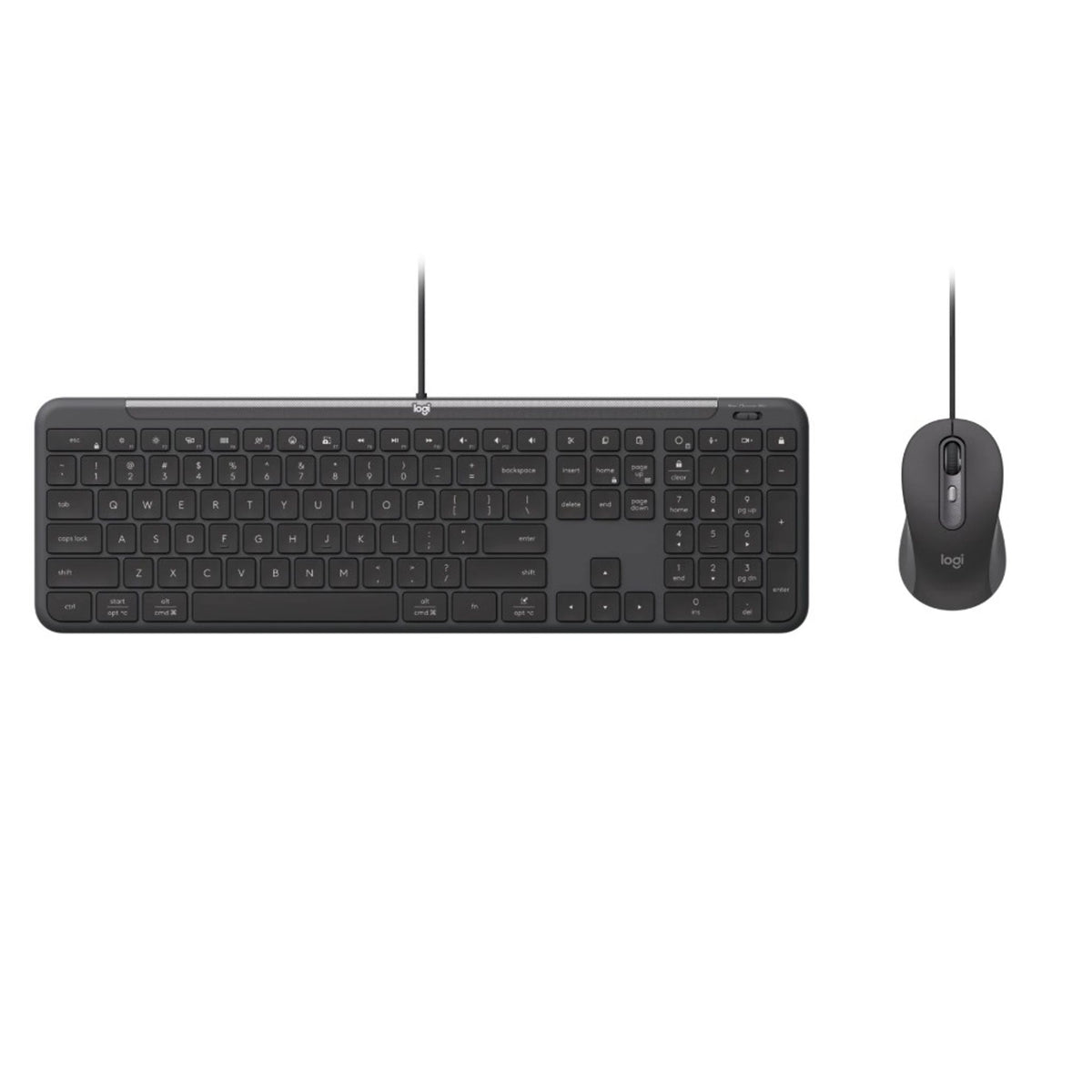 Logitech Signature Slim Wired Keyboard Mouse Combo Graphite Business