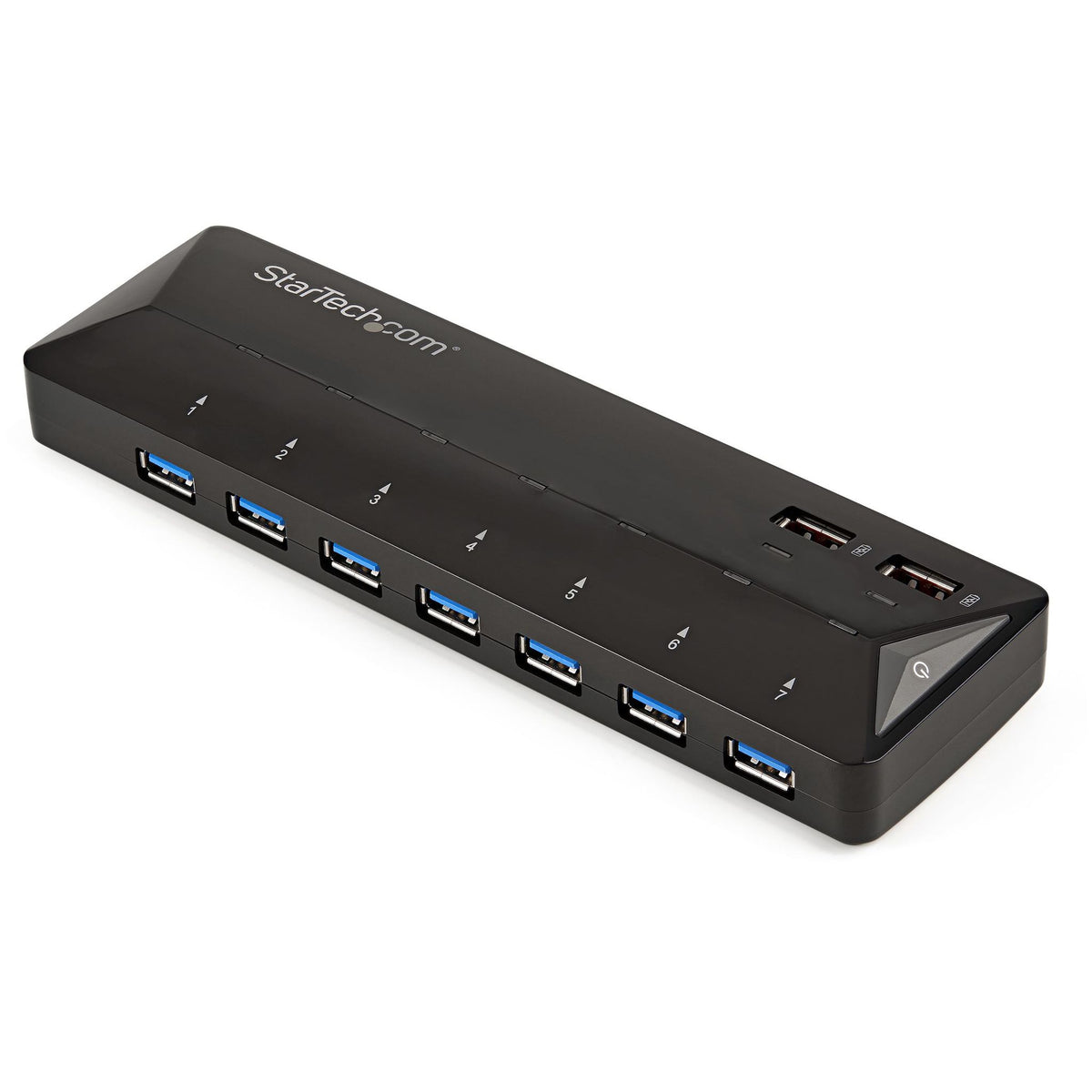 StarTech.com USB Hub 9 Ports 7 USB 3.0 External Black