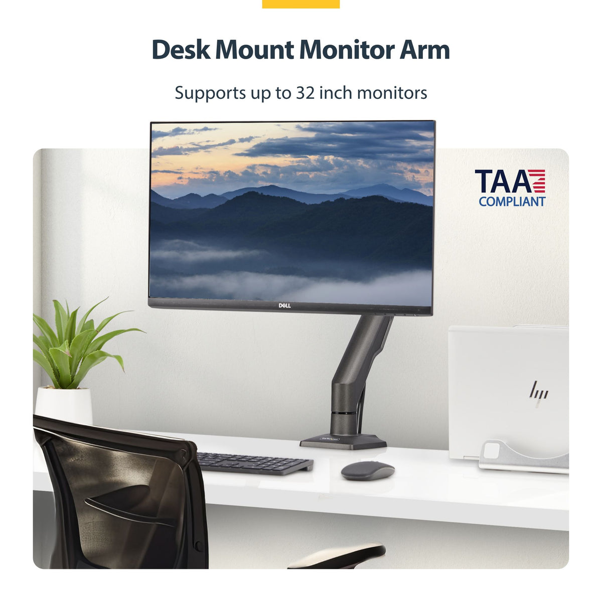 StarTech.com Desk Mount Arm 32" 10kg VESA C-Clamp Articulating Spring