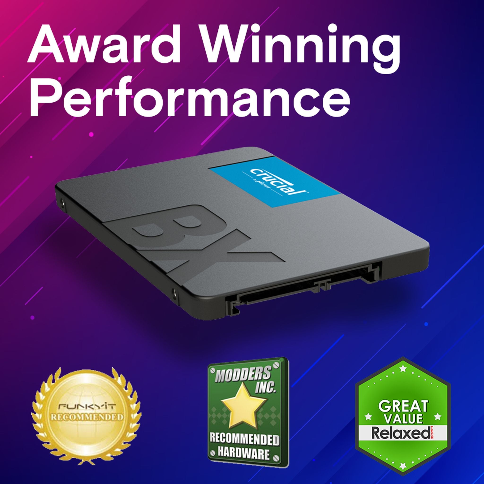Crucial BX500 500GB 2.5" SATA III 550/500MB/s SSD 7mm tl:f16bb78