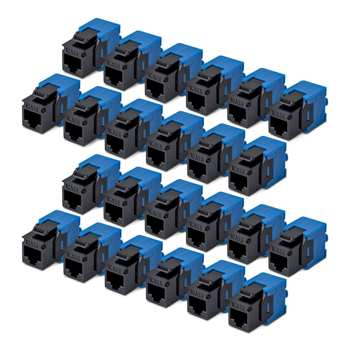 StarTech Cat6 Keystone Jack 24-Pack RJ45 Black