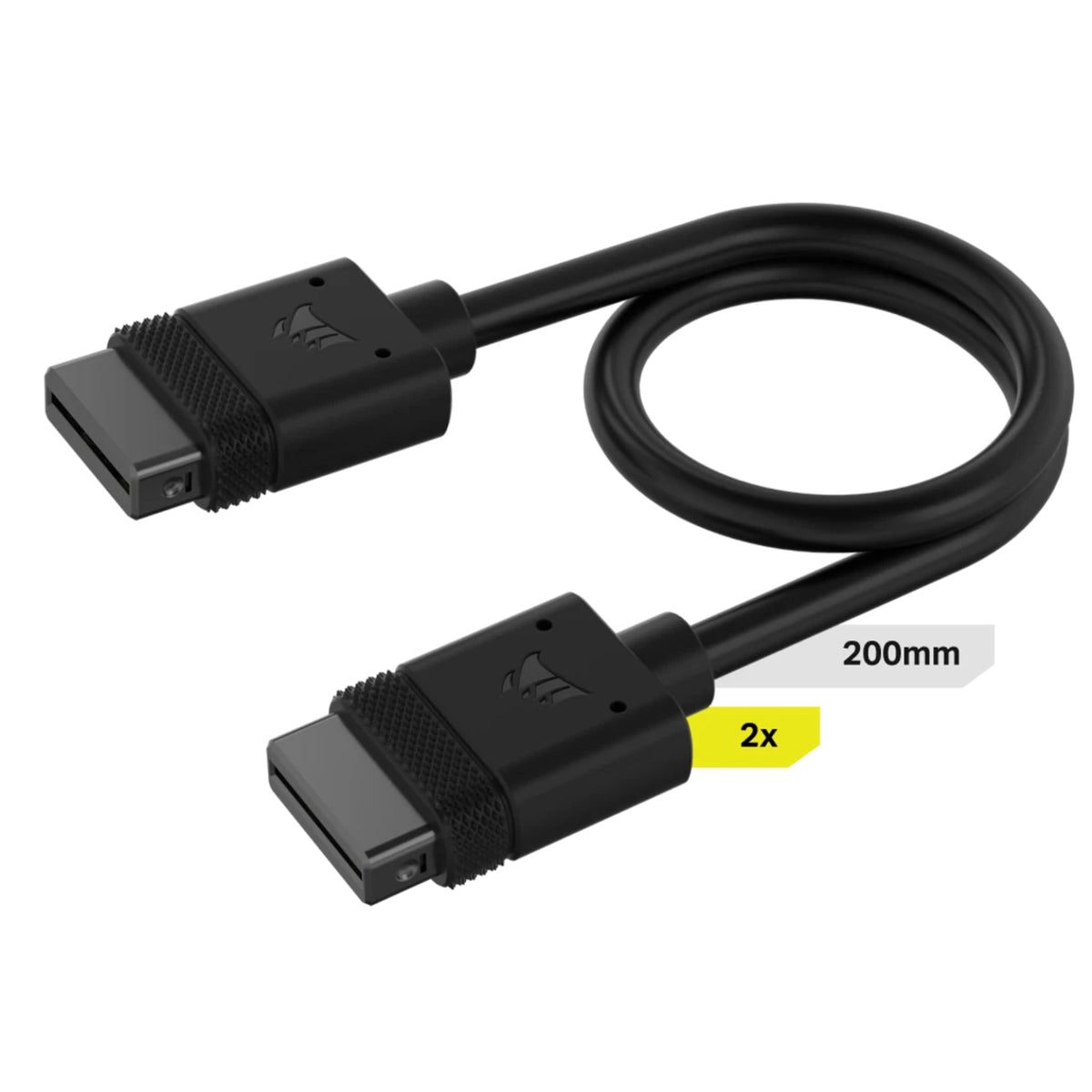 Corsair iCUE LINK Cable 2x 200mm Straight Connectors Black tl:62ca976