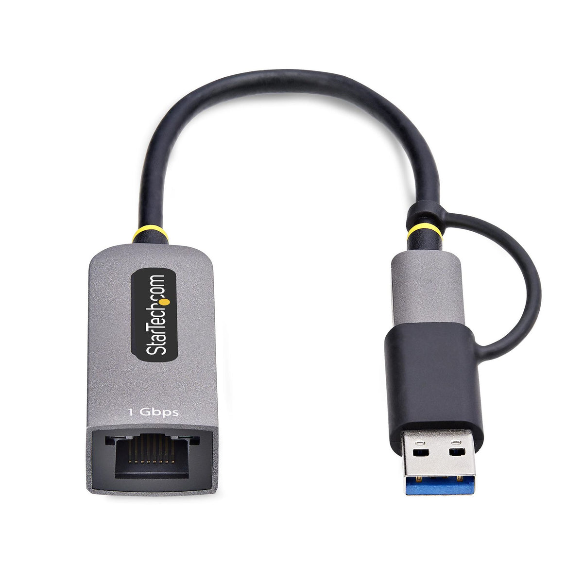 StarTech.com USB-C to to Ethernet Adapter with USB-A Dongle 10/100/1000Mbps USB