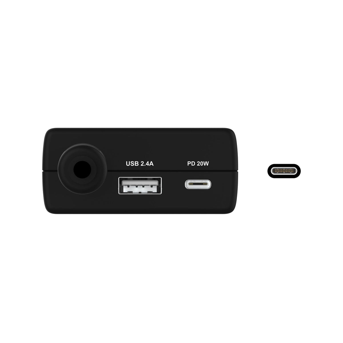 j5create JUP34108 AC Adapter 1 USB 2 USB-C 1.2m Cable Black