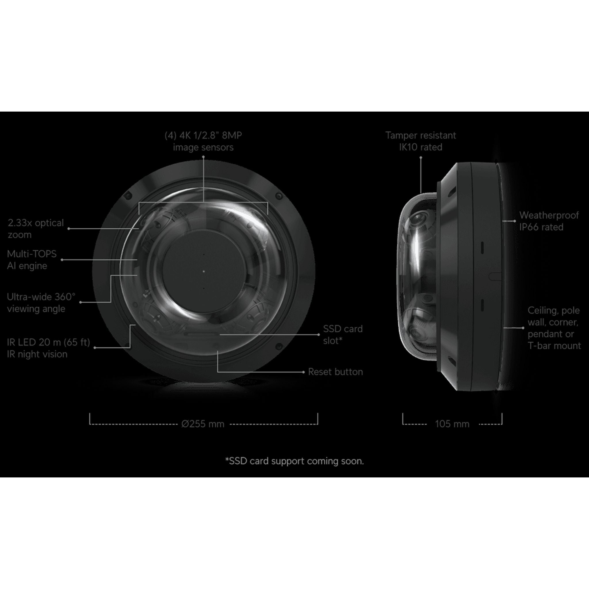 Ubiquiti AI Multi Sensor 4 Black All-weather 32MP multi-sensor camera Multi-T... tl:203cf6c5