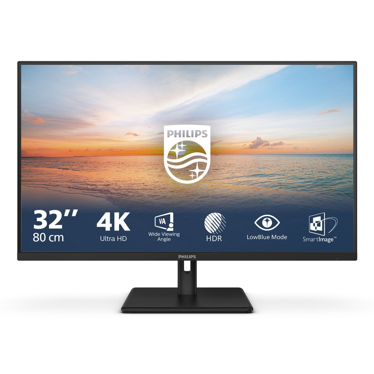 Philips 32E1N1800LA 32" 4K 60Hz VA LED Monitor HDMI/DP Audio Speakers Tilt VESA