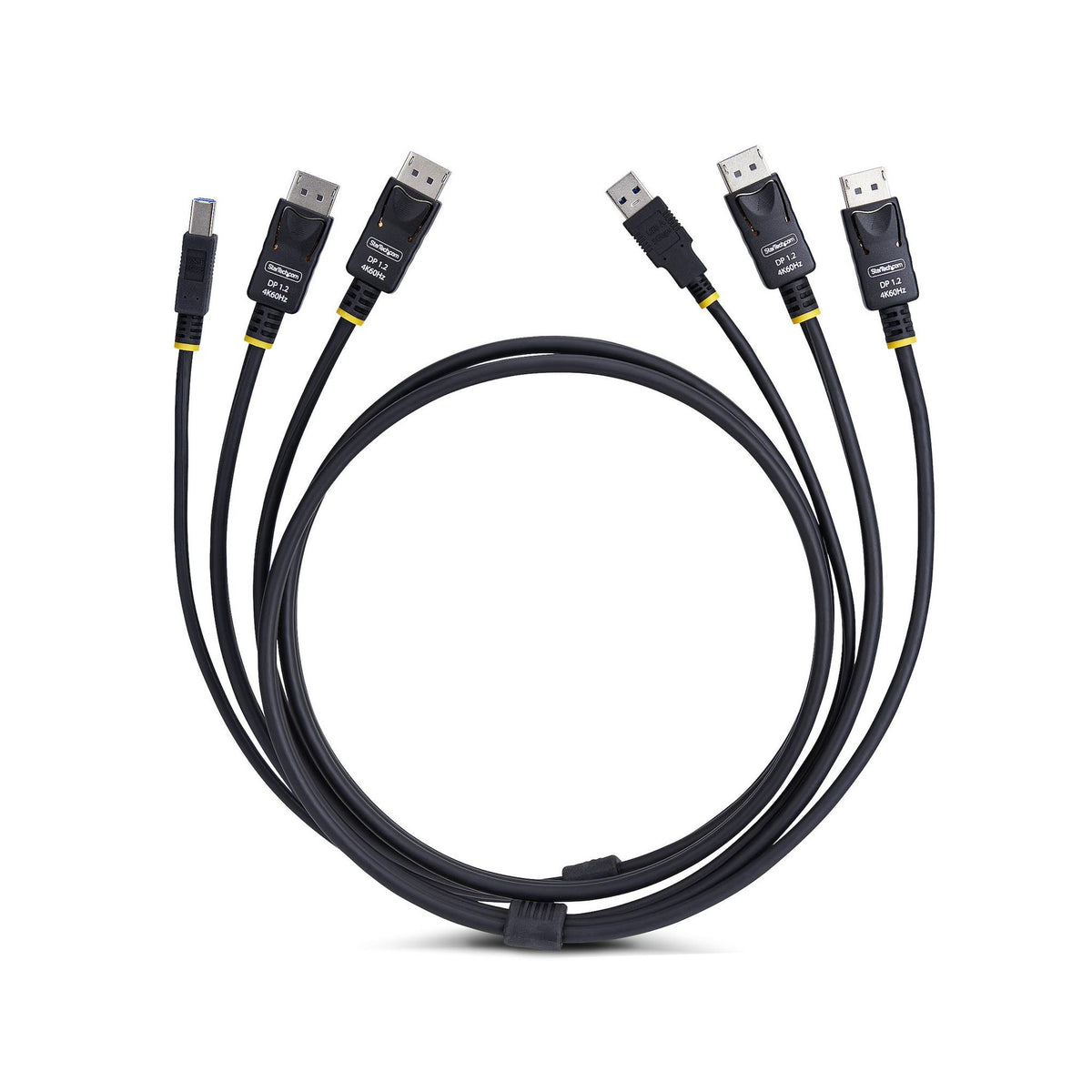 StarTech.com 1.8m Dual-DisplayPort USB 5Gbps KVM Cable 4K 60Hz
