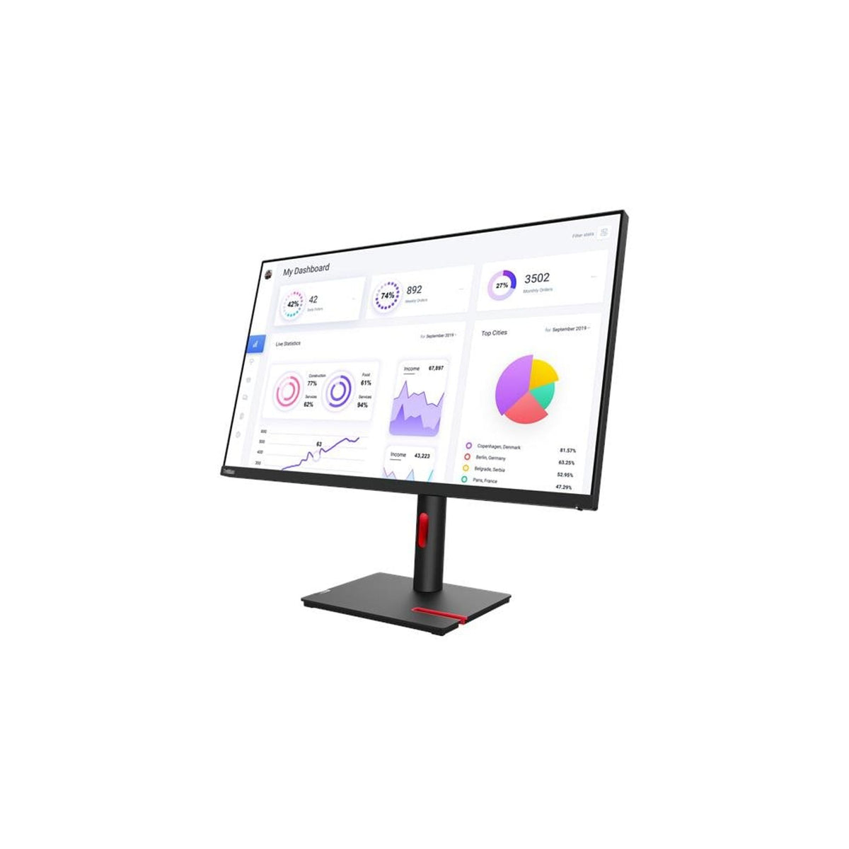 Lenovo ThinkVision T32p-30 32" UHD 4K IPS Monitor DP HDMI USB-C Hub VESA Adjustable tl:cf8ba807