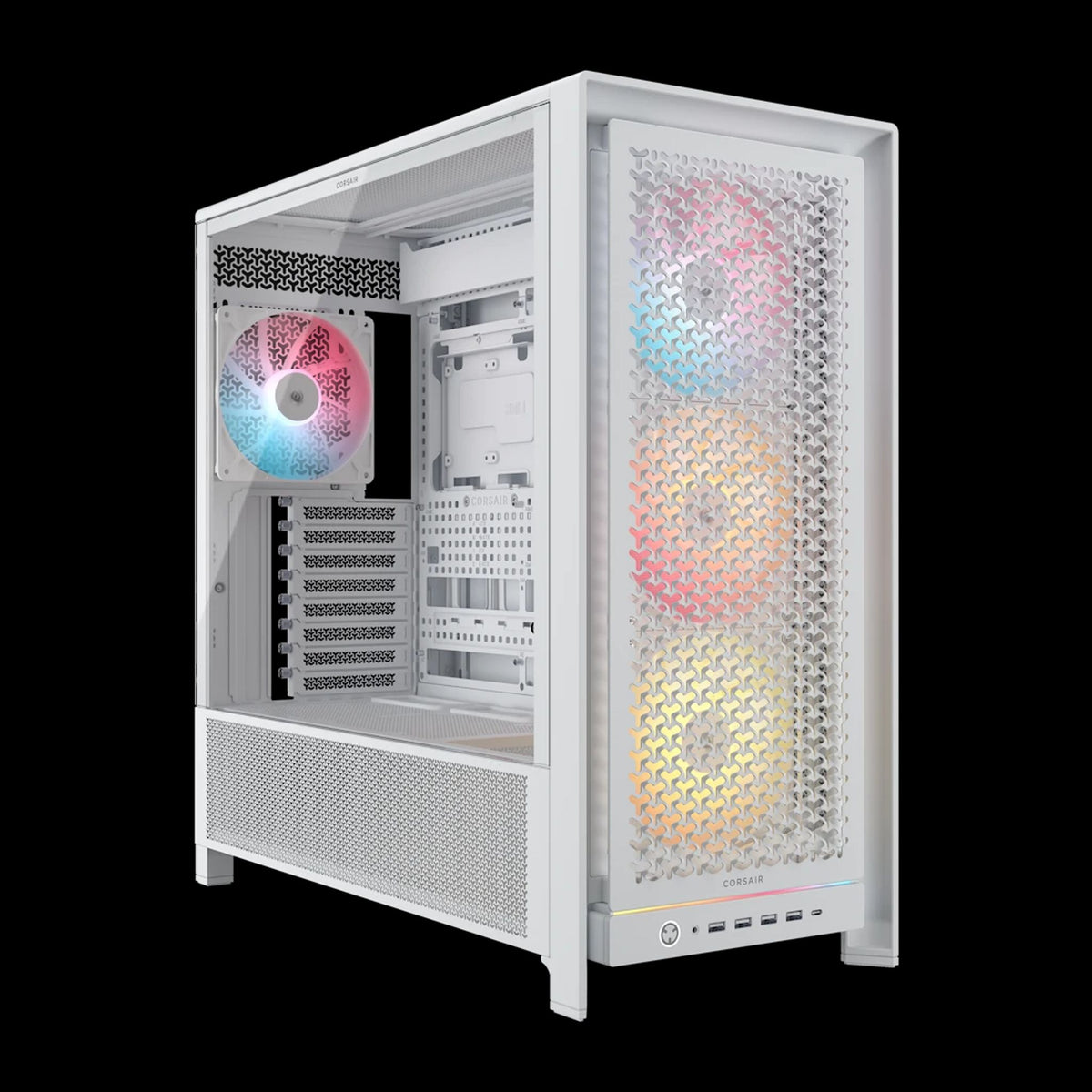 Corsair FRAME 5000D RS ARGB High-Airflow Mid-Tower PC Case - White ATX 450mm ... tl:751889e4