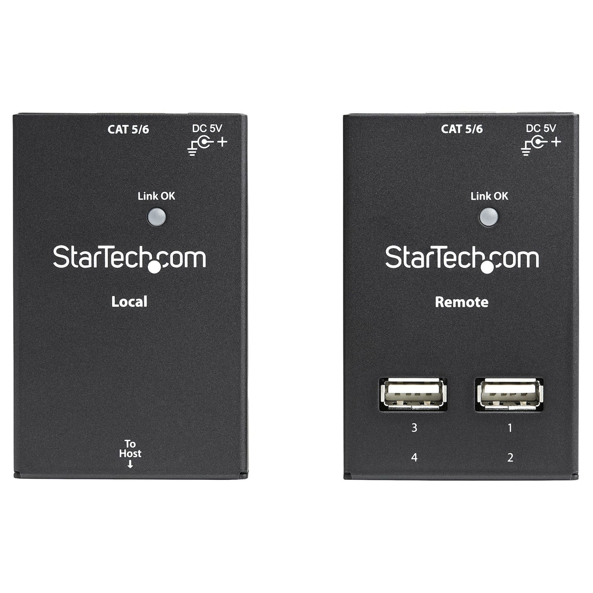 StarTech.com 4-Port USB 2.0 Over Cat5 Extender Up to 130ft 4x USB Steel