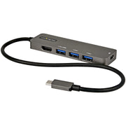 StarTech.com USB C Multiport Adapter HDMI 4K 60Hz 4xUSB 3.0 12" Cable