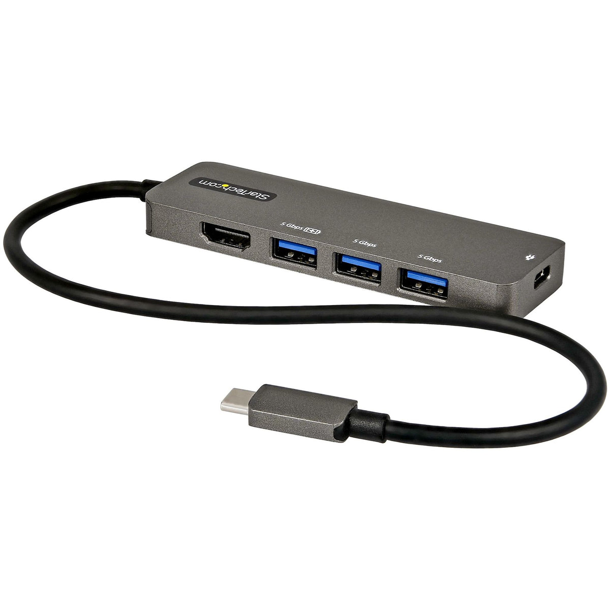 StarTech.com USB C Multiport Adapter HDMI 4K 60Hz 4xUSB 3.0 12" Cable