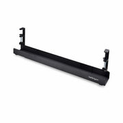 StarTech.com Under Desk Cable Management Tray Adjustable Length Clamp-On Black