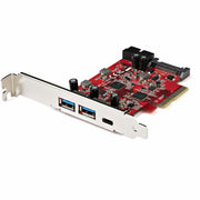 StarTech USB Adapter PCI Express x4 5 USB Ports Red UASP