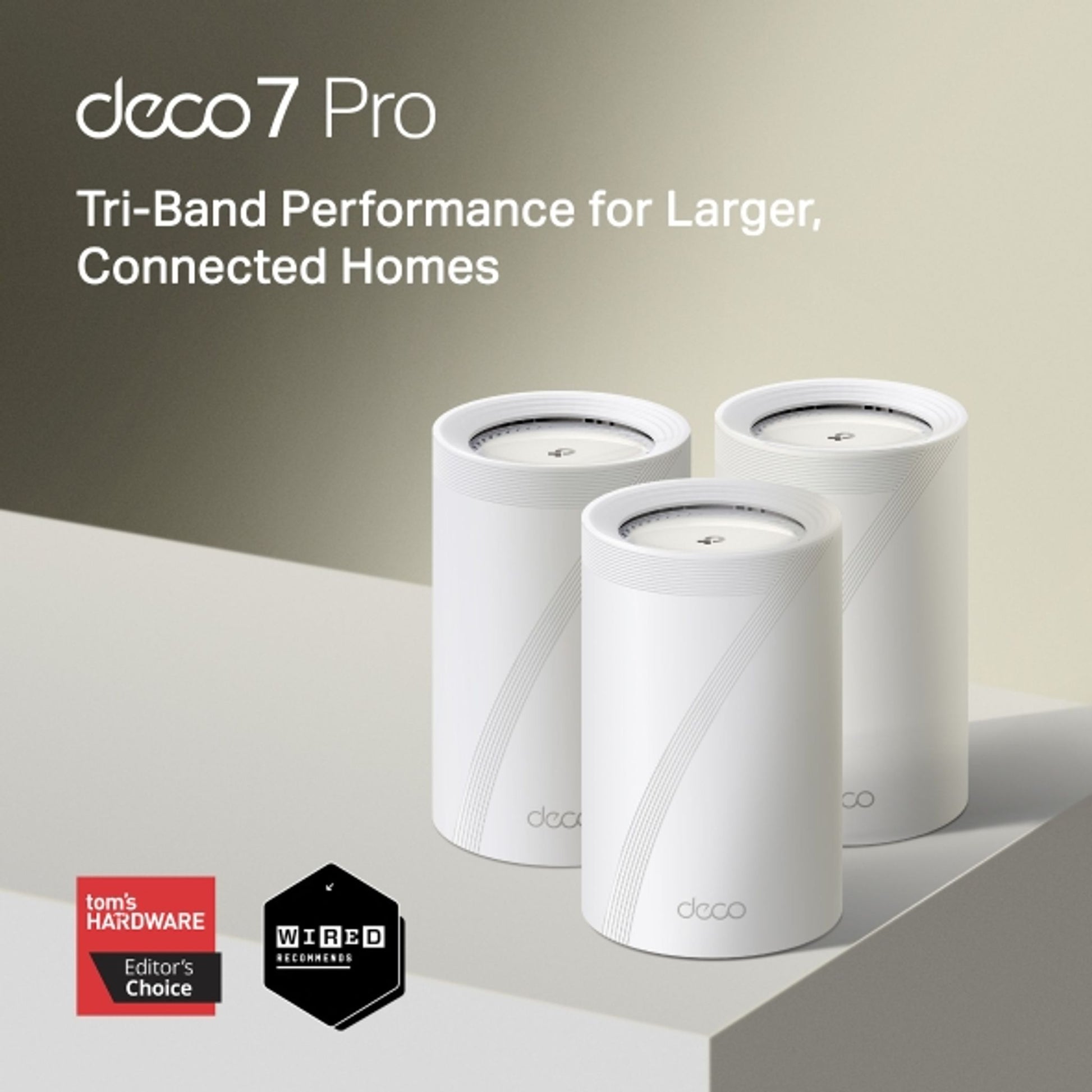 TP-Link Deco BE68 BE14000 Tri-Band Wi-Fi 7 Mesh System 3-Pack tl:10d1f862