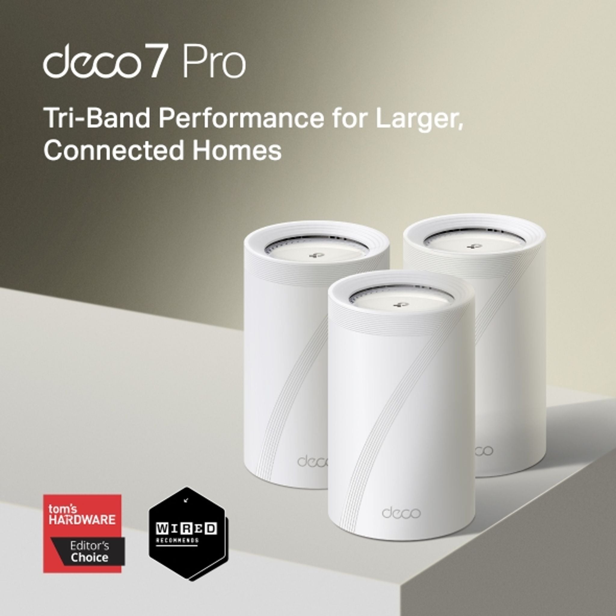 TP-Link Deco BE68 BE14000 Tri-Band Wi-Fi 7 Mesh System 3-Pack tl:10d1f862