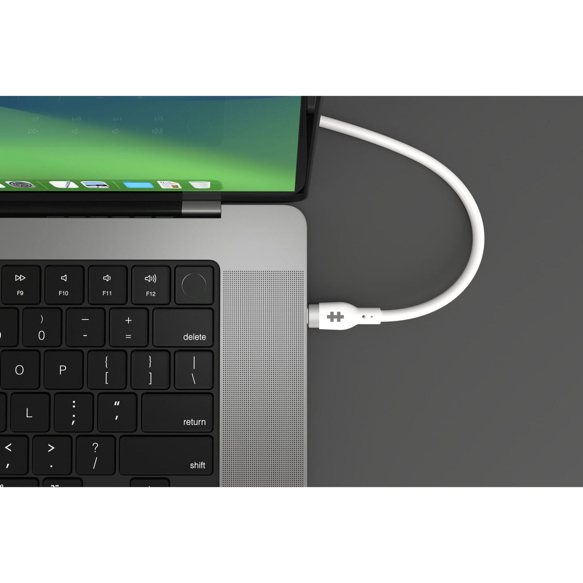Targus HyperJuice HJ4002WHGL 2m USB-C to USB-C Charging Cable White Tangle