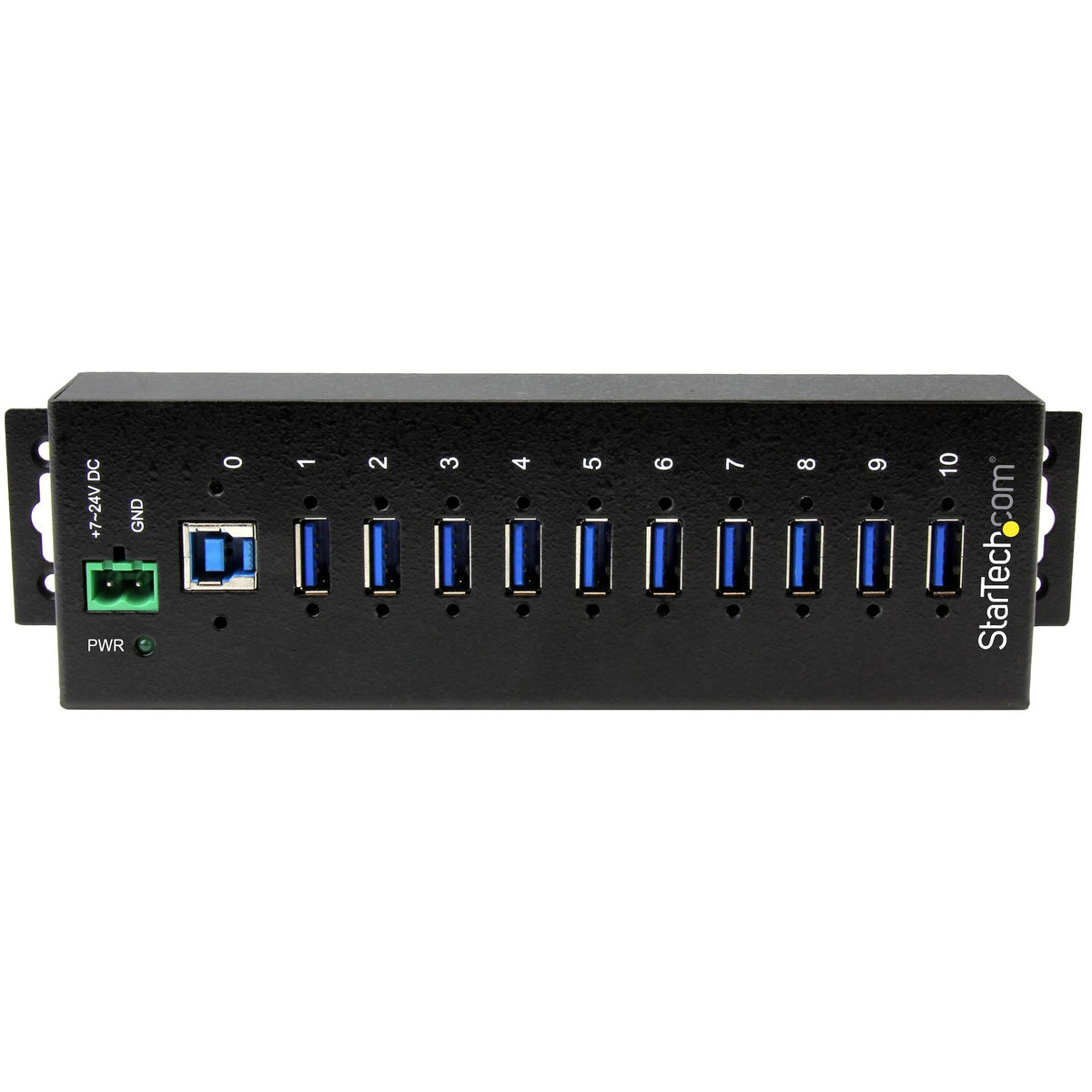 StarTech.com USB Hub 10 USB 3.0 Ports External Black