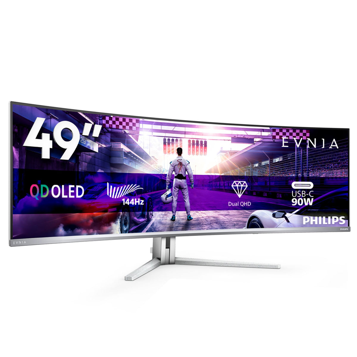 Philips Evnia 49M2C8900L 49" 144Hz Curved QD-OLED Gaming Monitor AmbiGlow