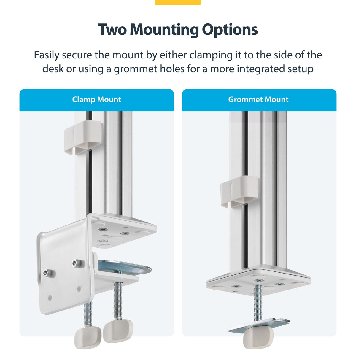 StarTech.com Six-Monitor Desk Mount Crossbar 32" 8kg Dual Column VESA