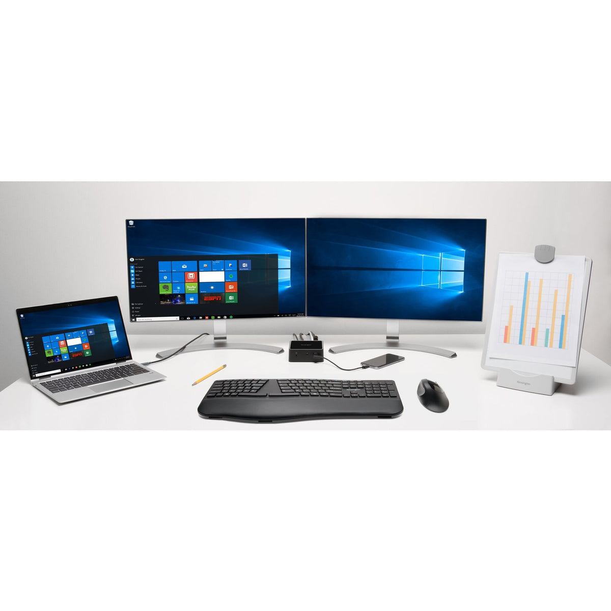 Kensington Pro Fit Ergonomic Wireless Keyboard Black