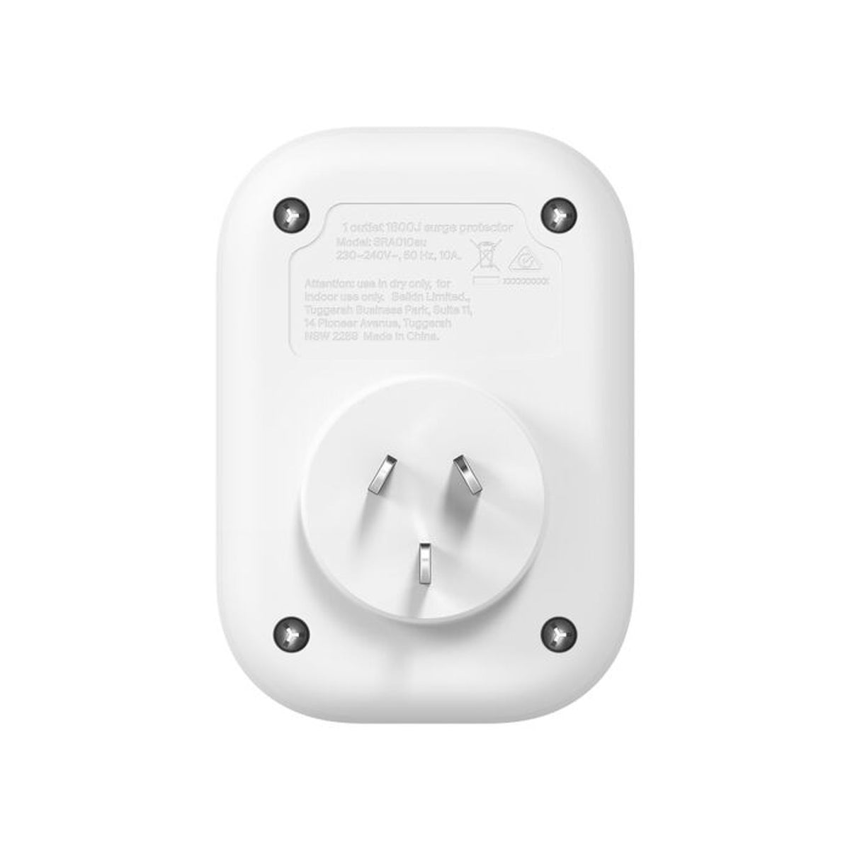 Belkin SurgePro 1-Outlet Surge Protector - White (SRA010AU) 1800 Joules tl:37adfaa5