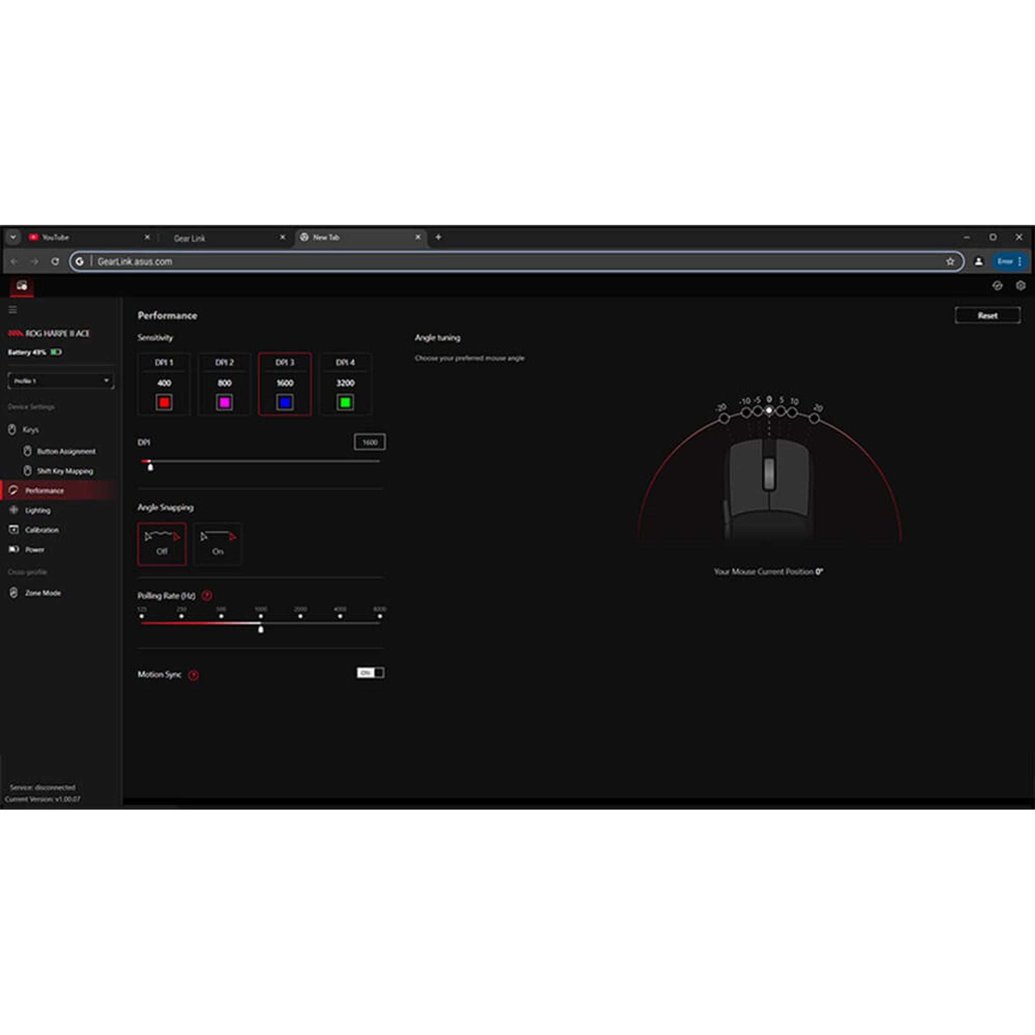 ASUS ROG Harpe II Ace 42000DPI RGB Gaming Mouse tl:709fca60