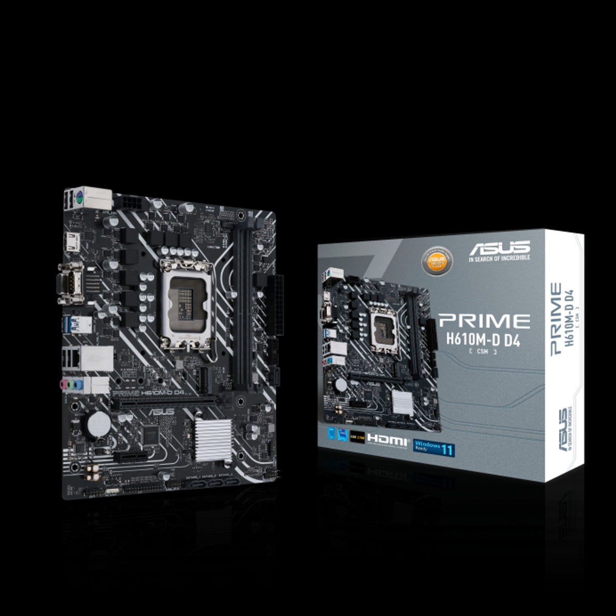 ASUS H610M-D PRIME DDR4 mATX Motherboard PCIe4 M.2 HDMI D-SUB USB3.2 SATA tl:f3c94822
