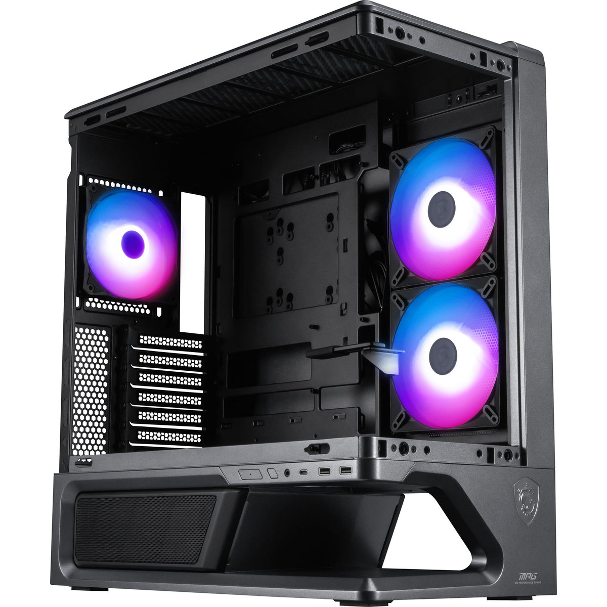 MSI ATX Mid Tower Curved TG Front 2x140mm ARGB Side 1x120mm ARGB Rear USB-C