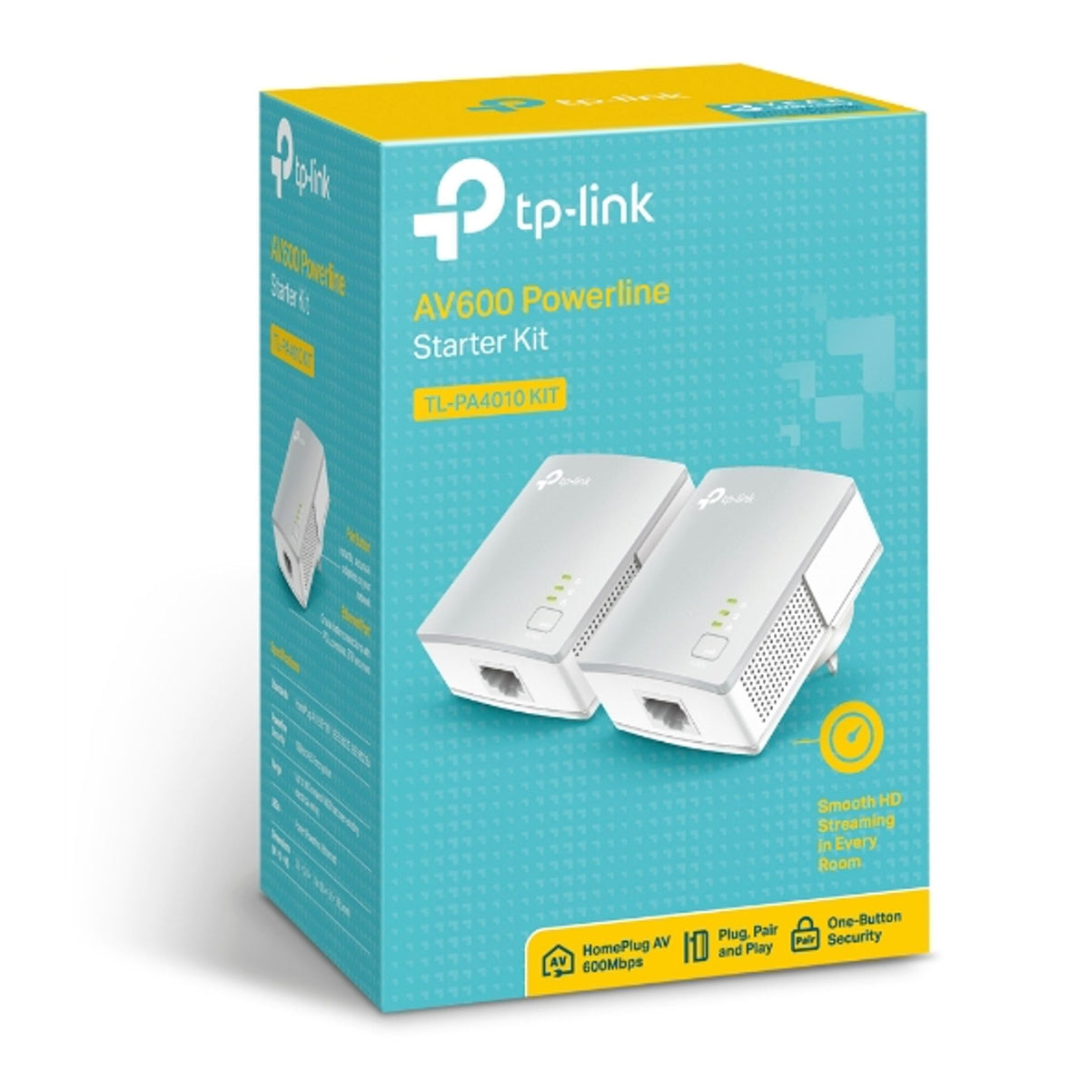 TP-Link TL-PA4010 KIT AV600 Powerline Ethernet Adapter 600Mbps 1xLAN Port 300m Range tl:97b595d7