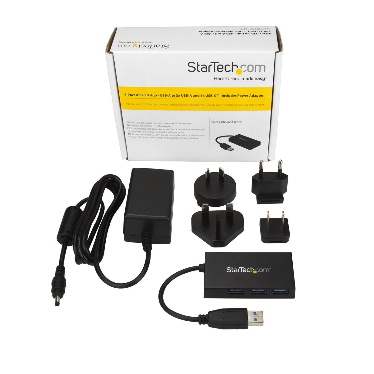 StarTech 4-Port USB-C & 3x USB-A Hub 5Gbps Self/Bus Powered Charging USB 3.2
