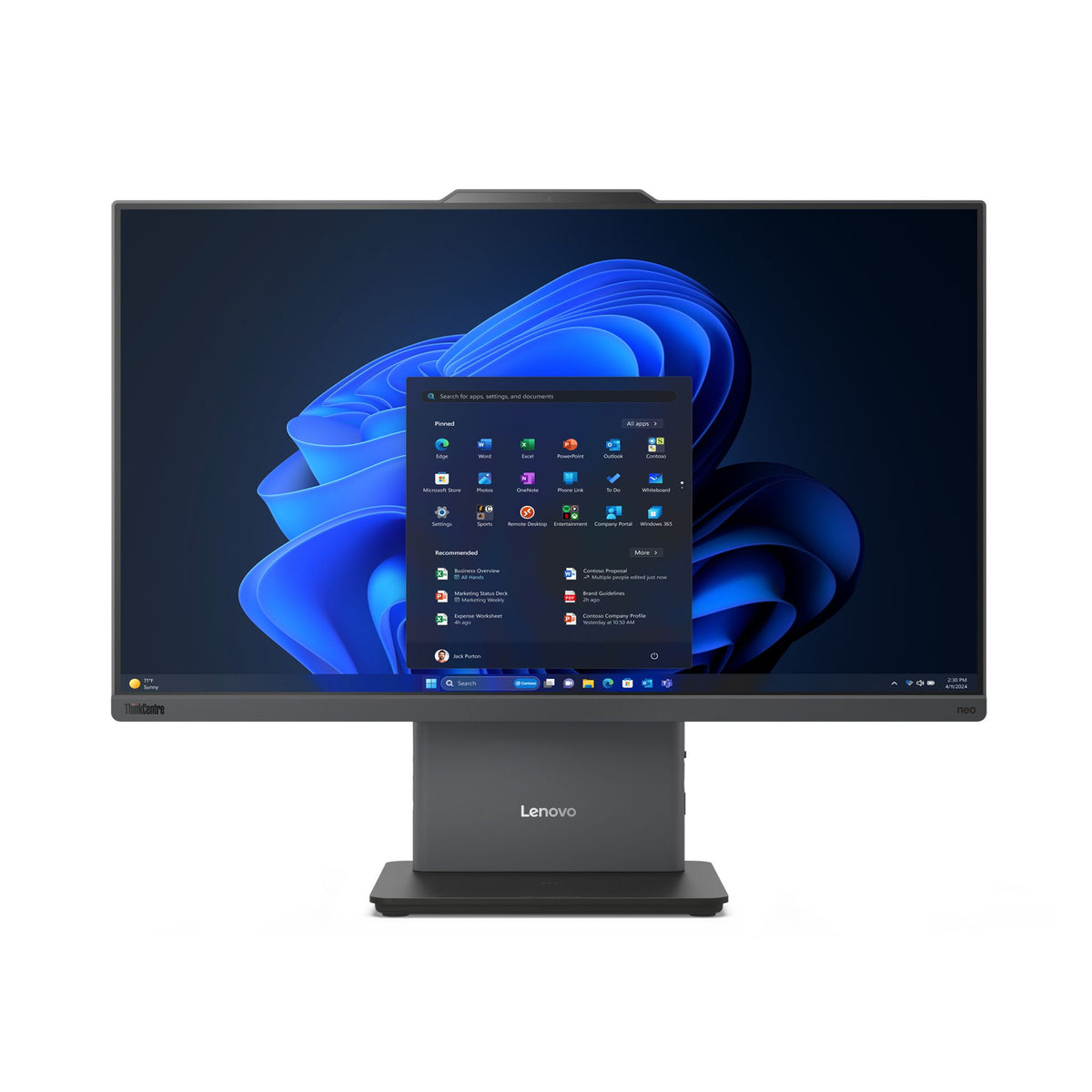 Lenovo ThinkCentre Neo 50a 24" FHD Touch AIO U5-210H 16GB 512GB SSD WiFi+BT
