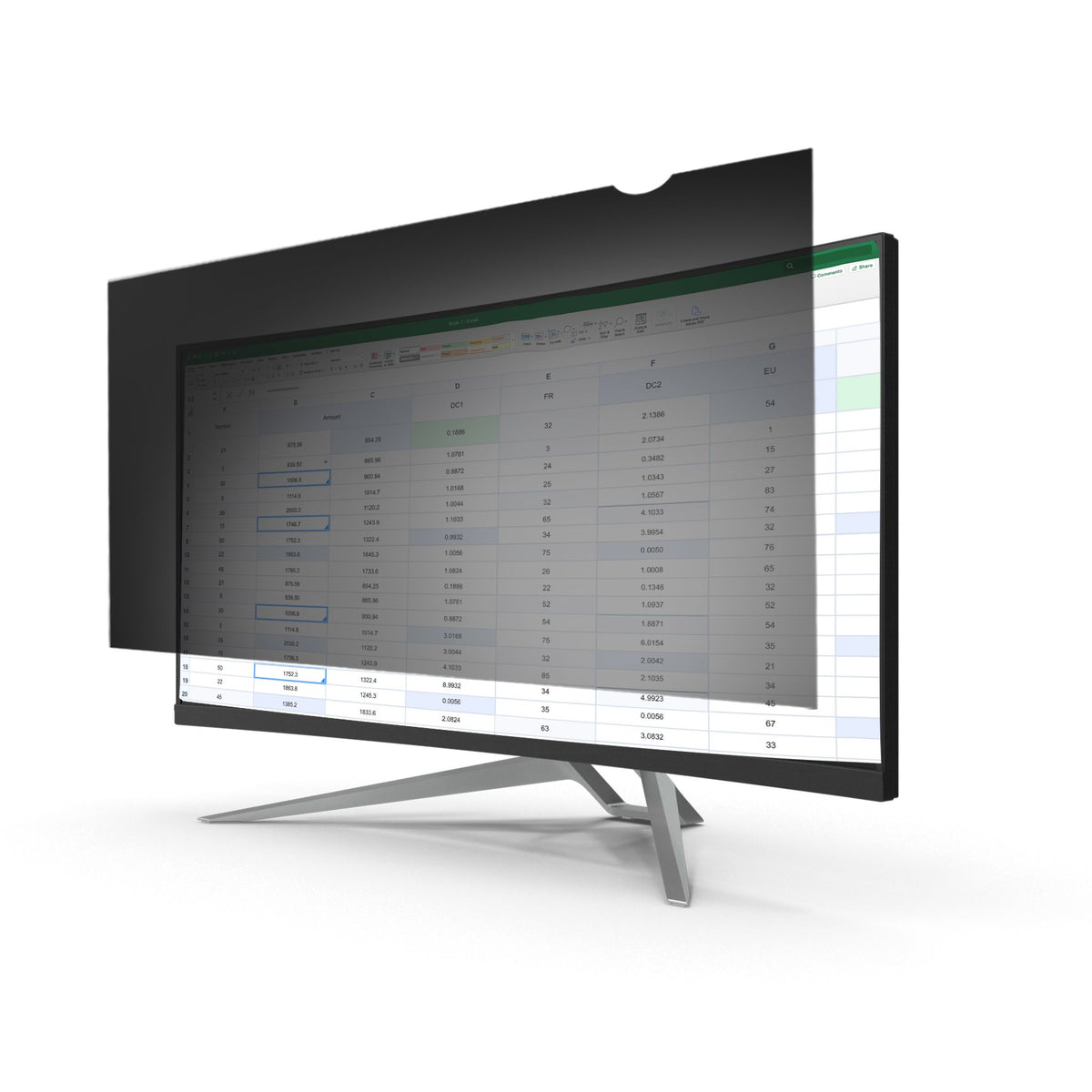 StarTech Monitor Privacy Screen 34" Ultrawide Anti-Glare Blue Light Filter