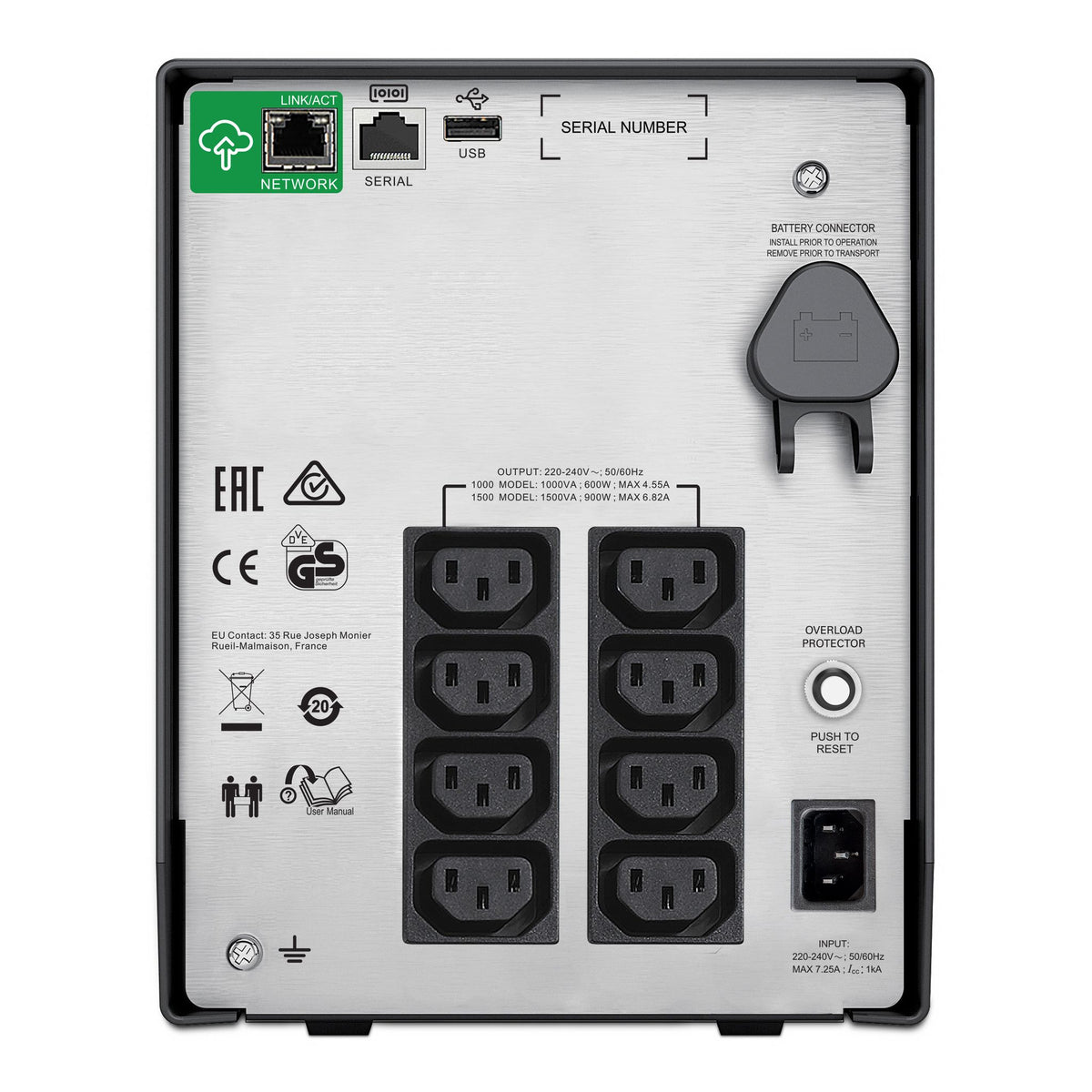 APC Smart-UPS C 1500VA Line Interactive Tower 8x IEC C13 Outlets USB Serial