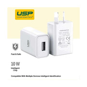 USP 10W USB-A Fast Wall Charger White