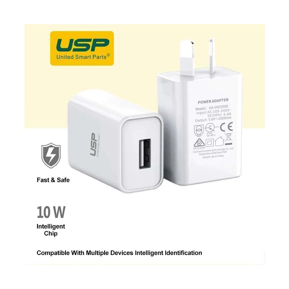 USP 10W USB-A Fast Wall Charger White