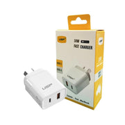 USP 30W Dual Port USB-C PD Wall Charger White